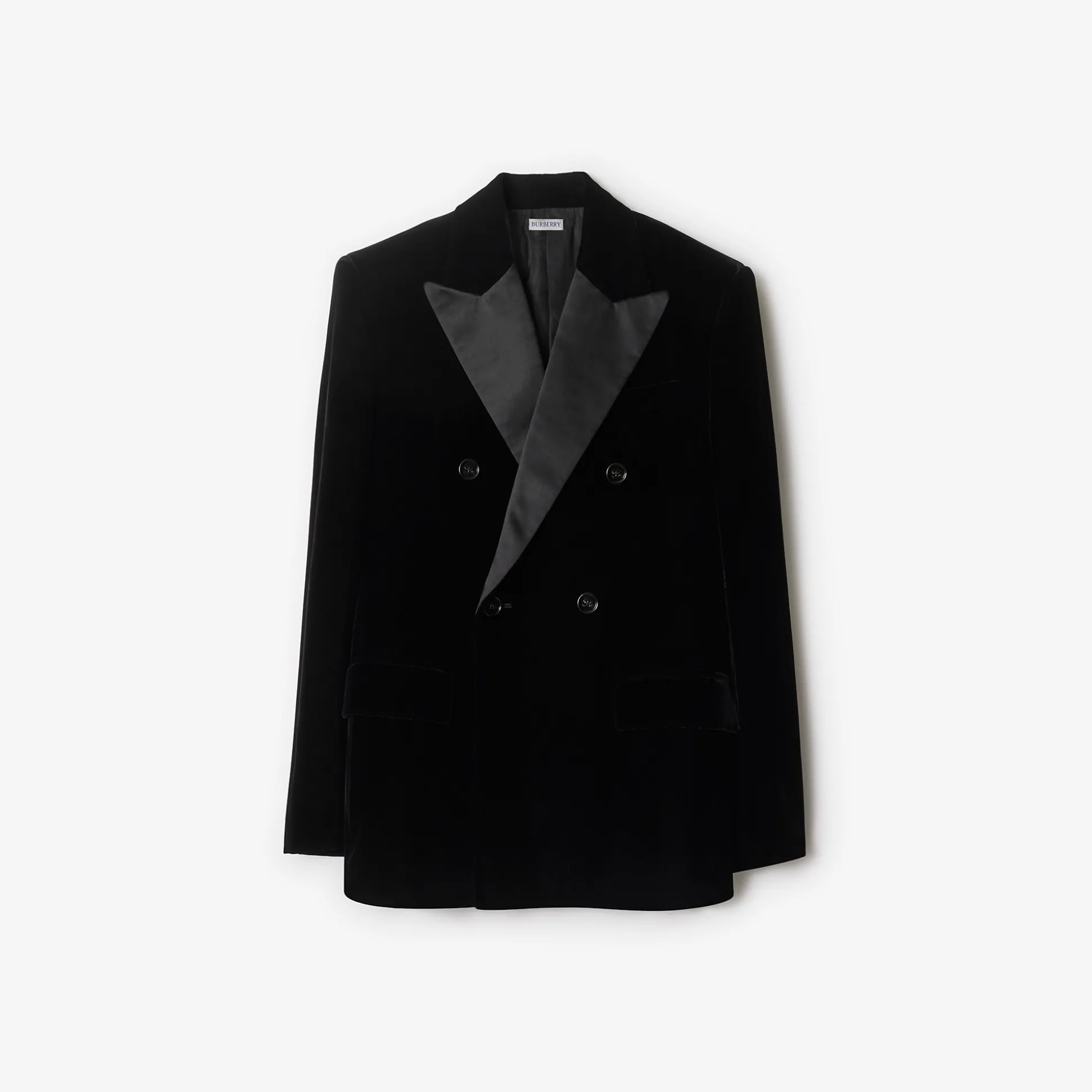 Clearance Burberry Velvet Tuxedo Jacket Black