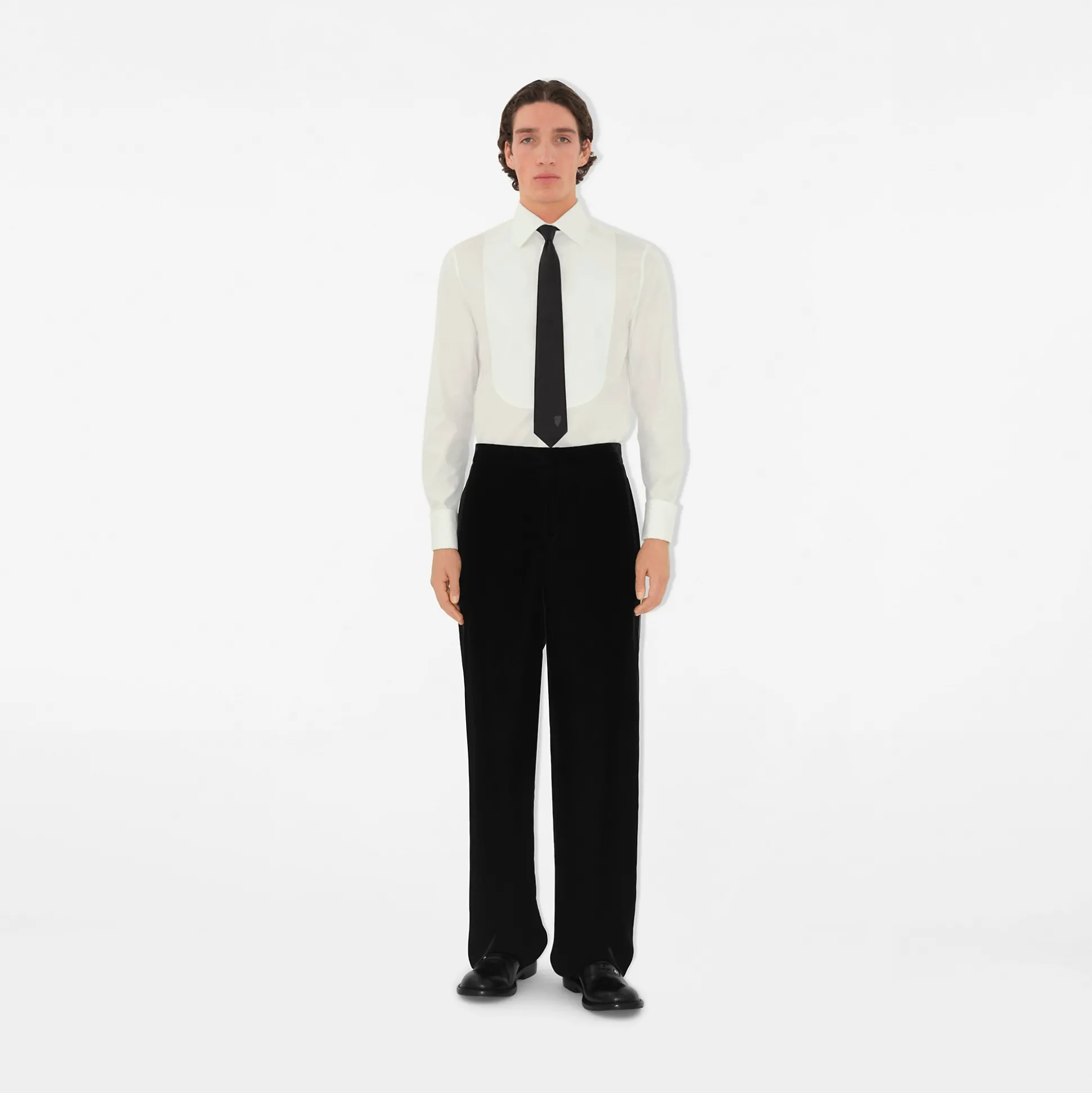 Discount Burberry Velvet Tuxedo Trousers Black