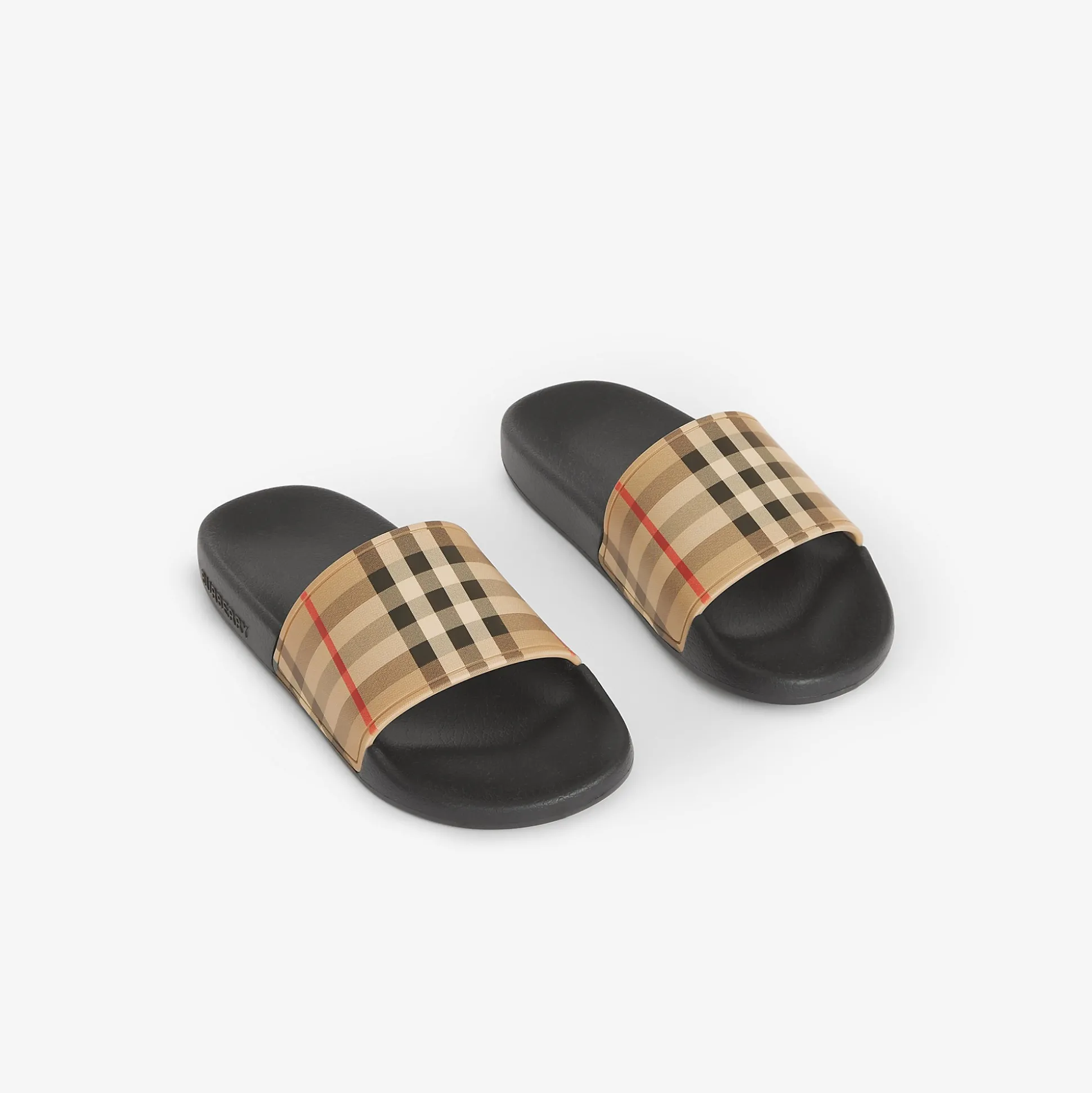 Flash Sale Burberry Vintage Check Slides Archivebeige