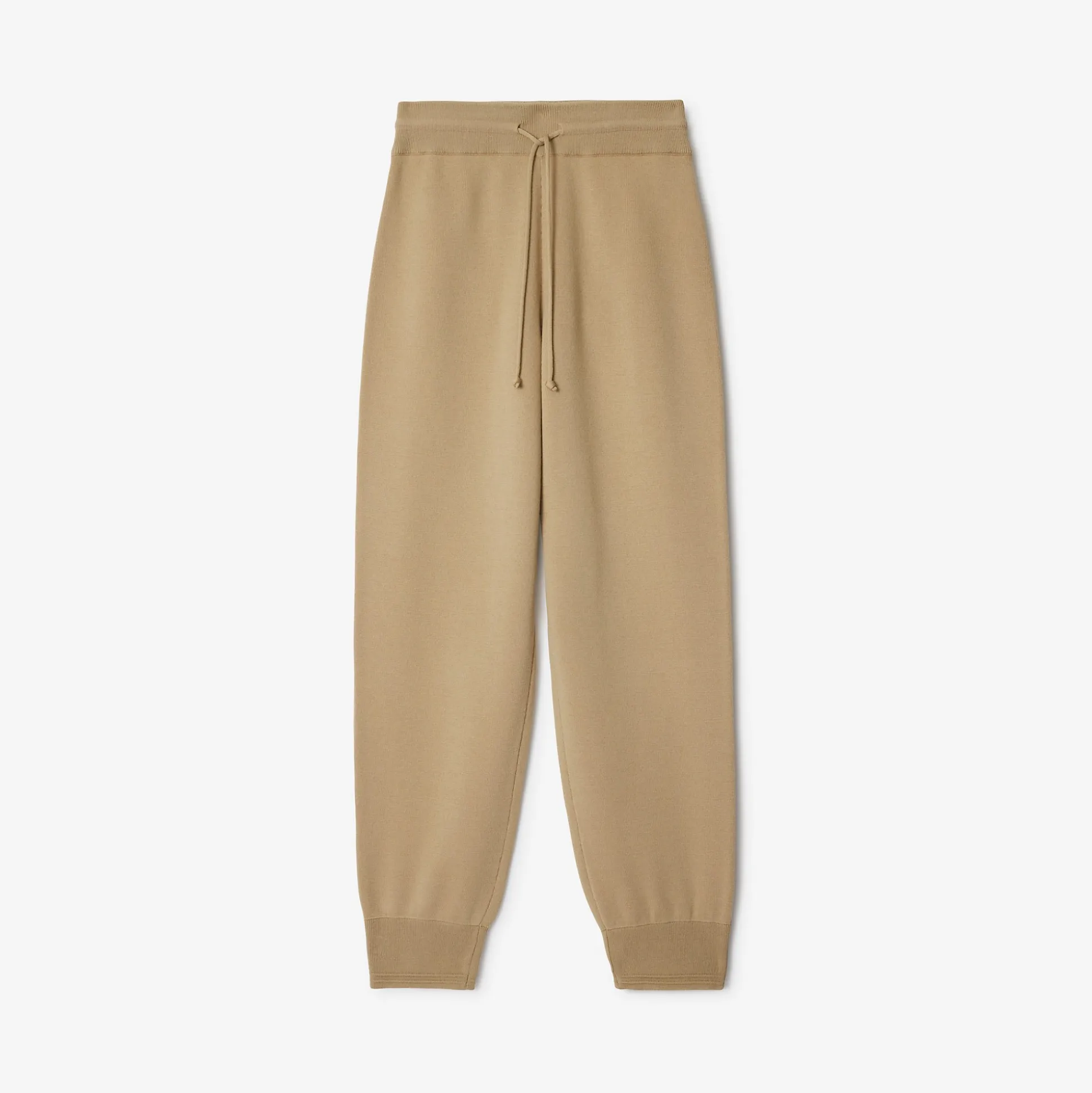 Online Burberry Wool Blend Jogging Pants Sand