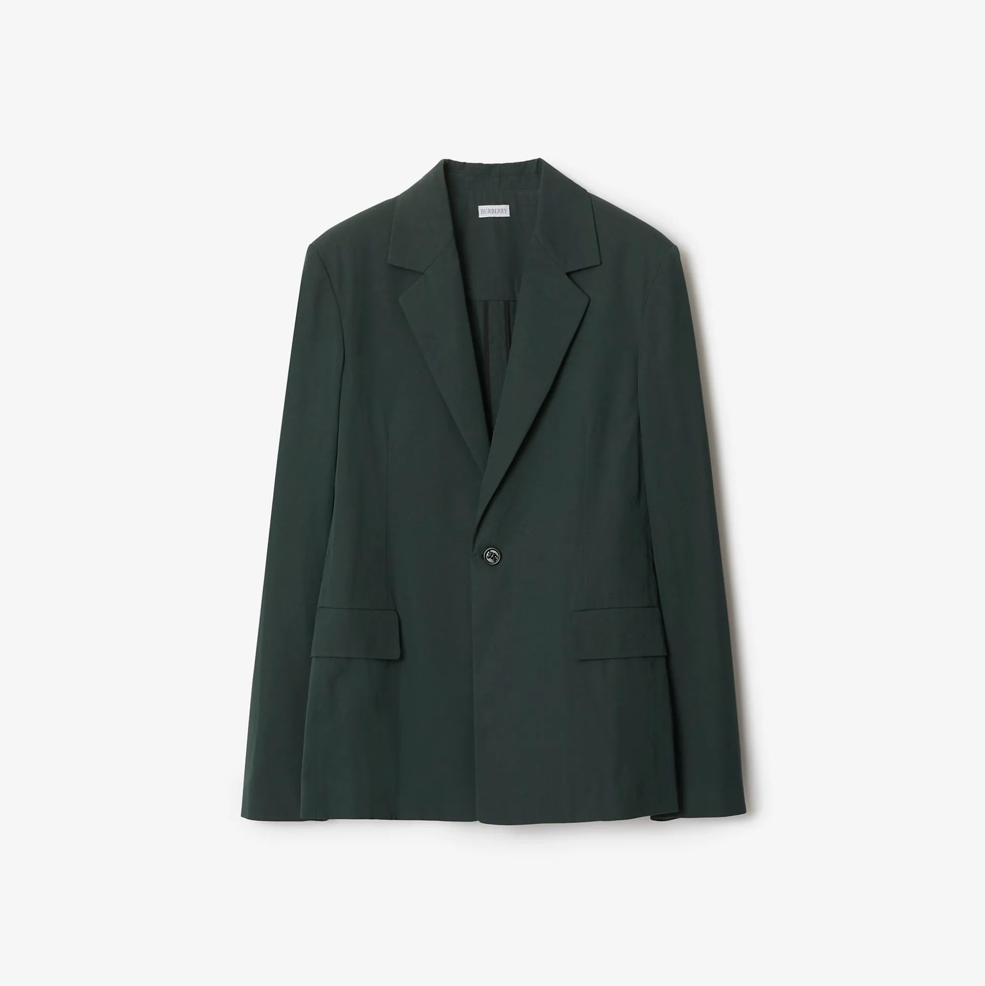 Shop Burberry Wool Blend Tailored Jacket Jungle