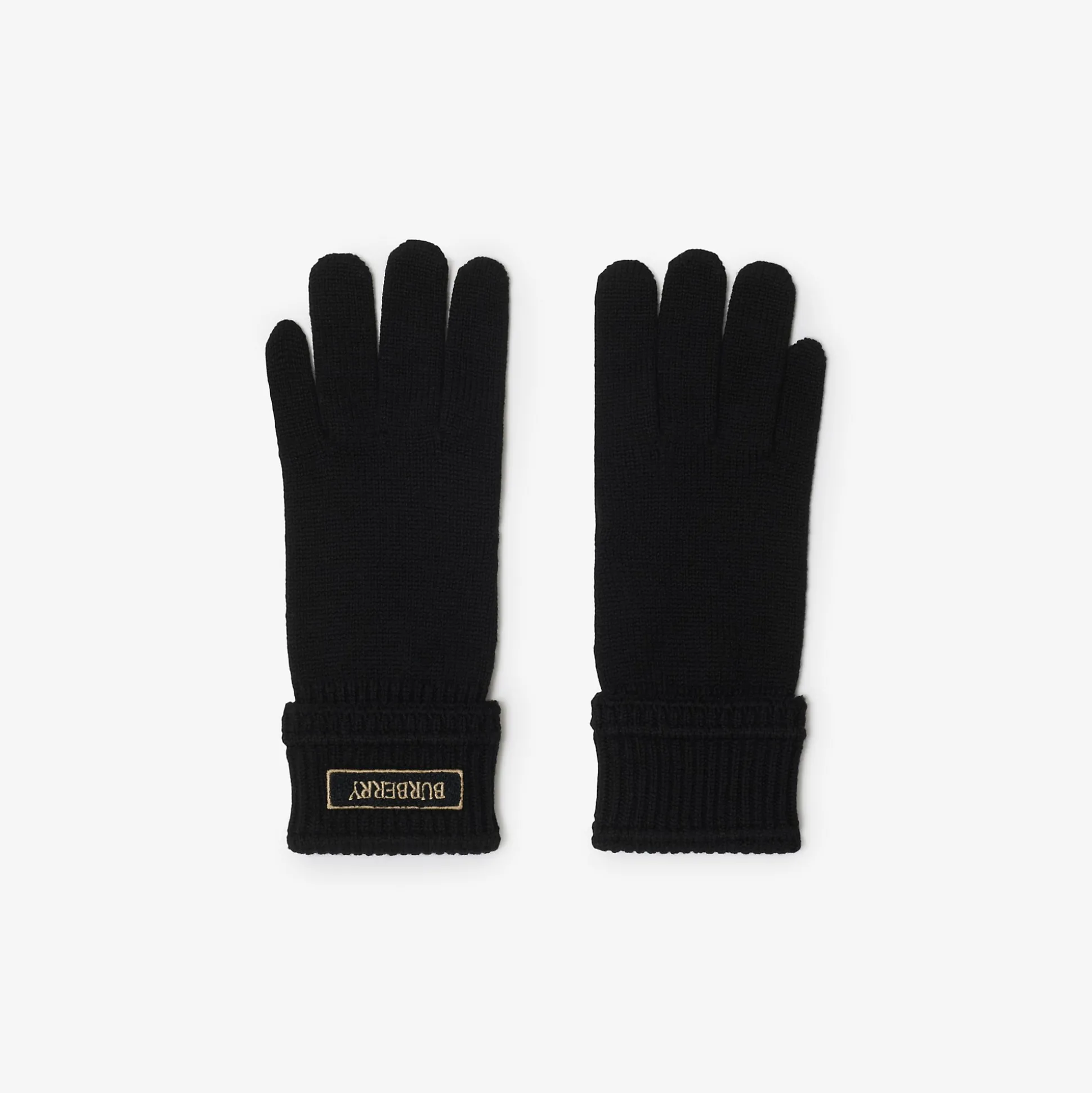 Online Burberry Wool Gloves Black