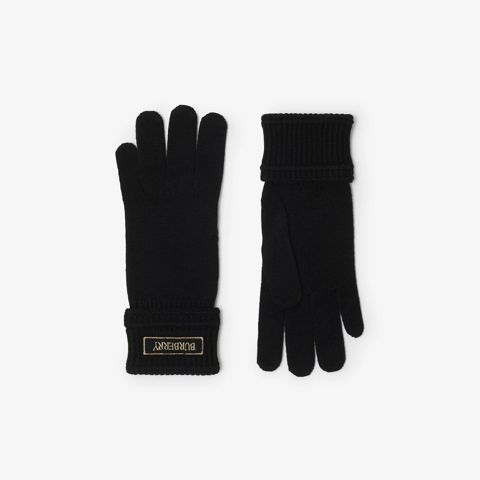 Online Burberry Wool Gloves Black