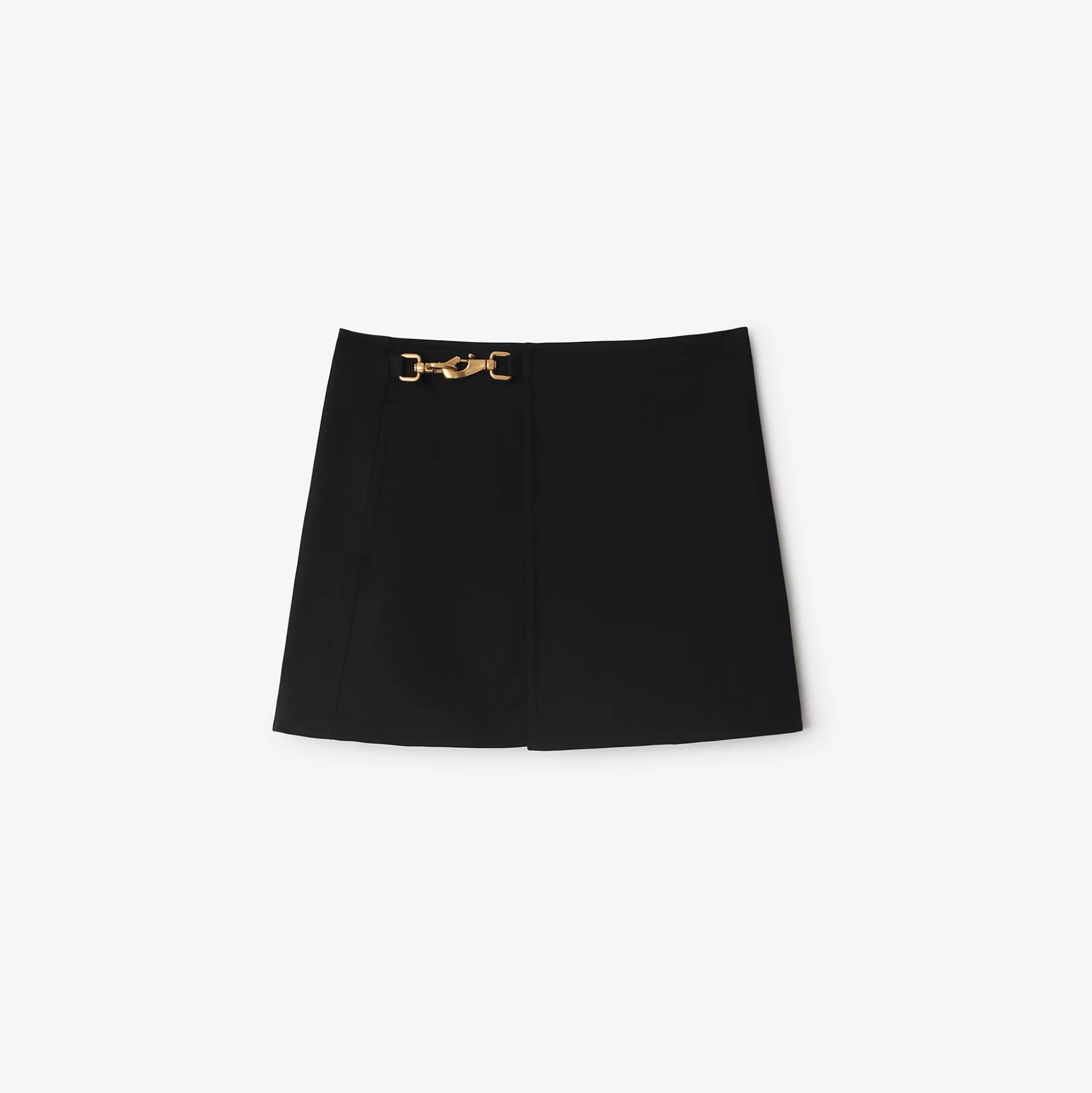 Outlet Burberry Wool Mini Skirt Black