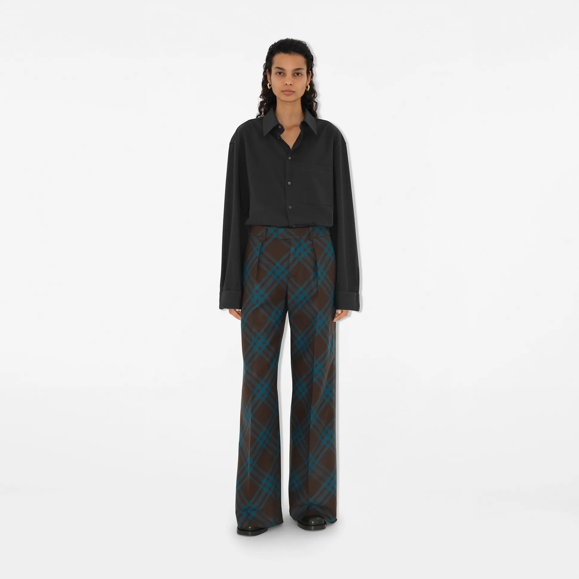 Online Burberry Wool Tailored Trousers Snug