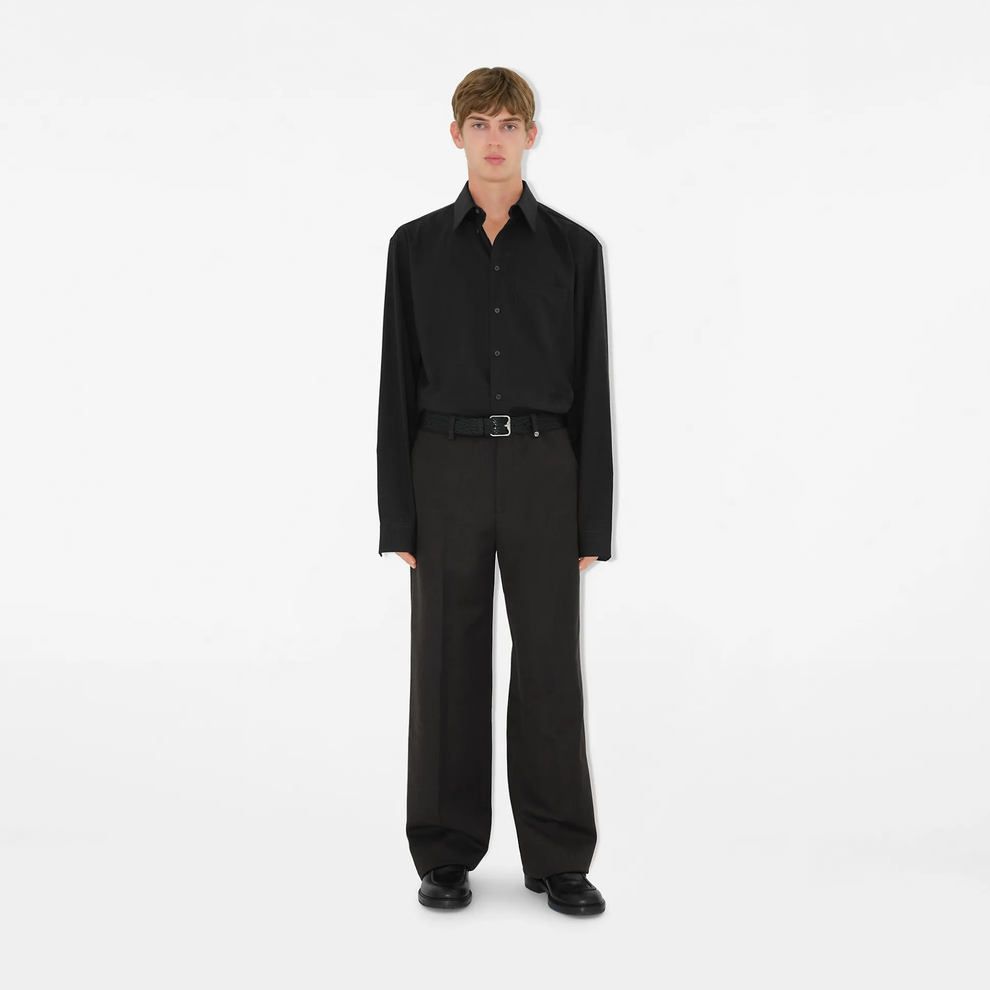 Flash Sale Burberry Wool Tailored Trousers Raven