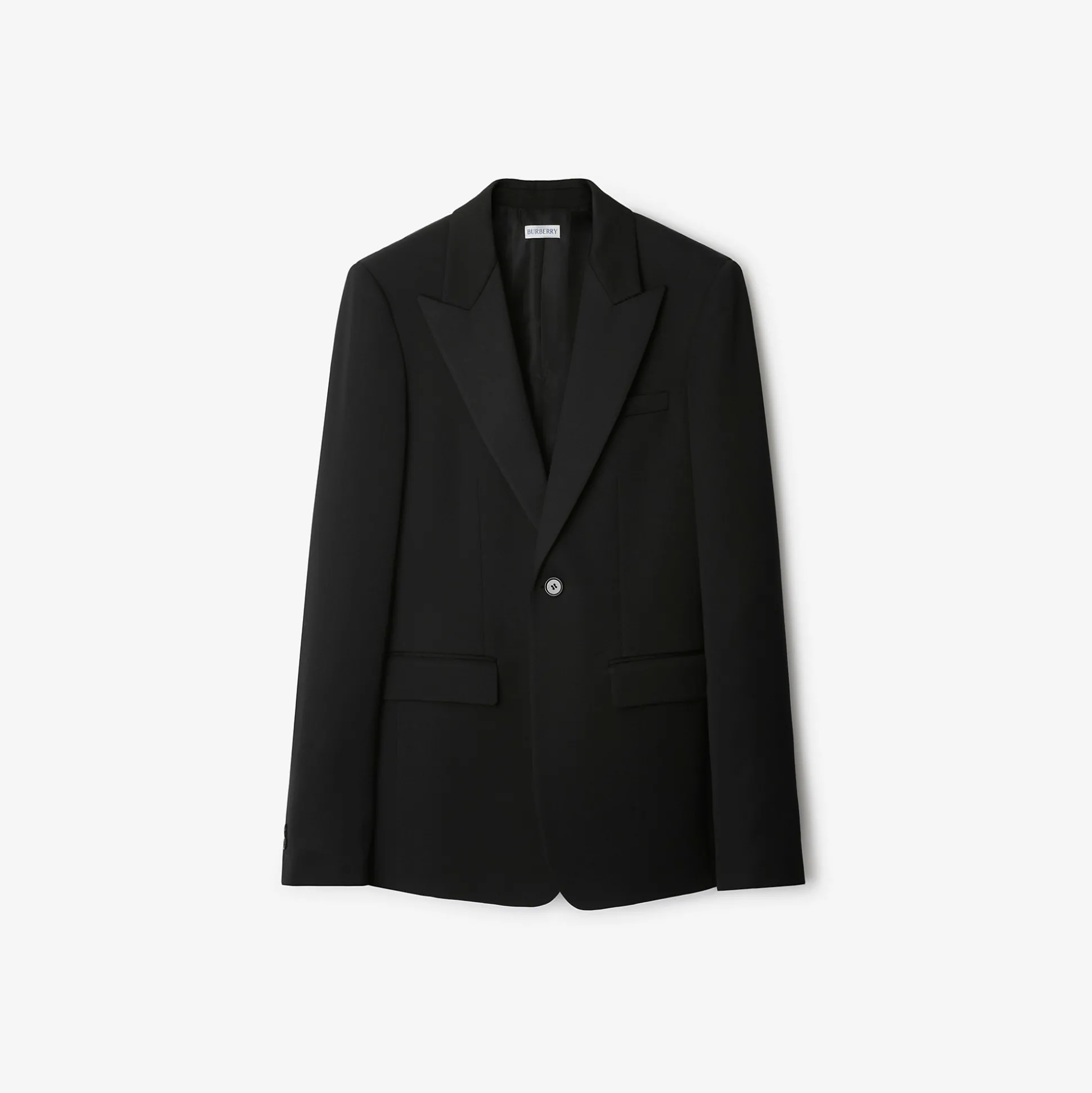 Discount Burberry Wool Tuxedo Jacket Black