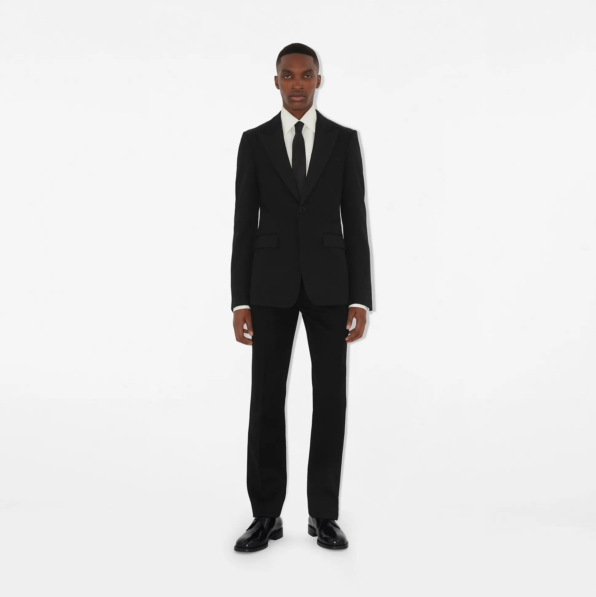 Discount Burberry Wool Tuxedo Jacket Black