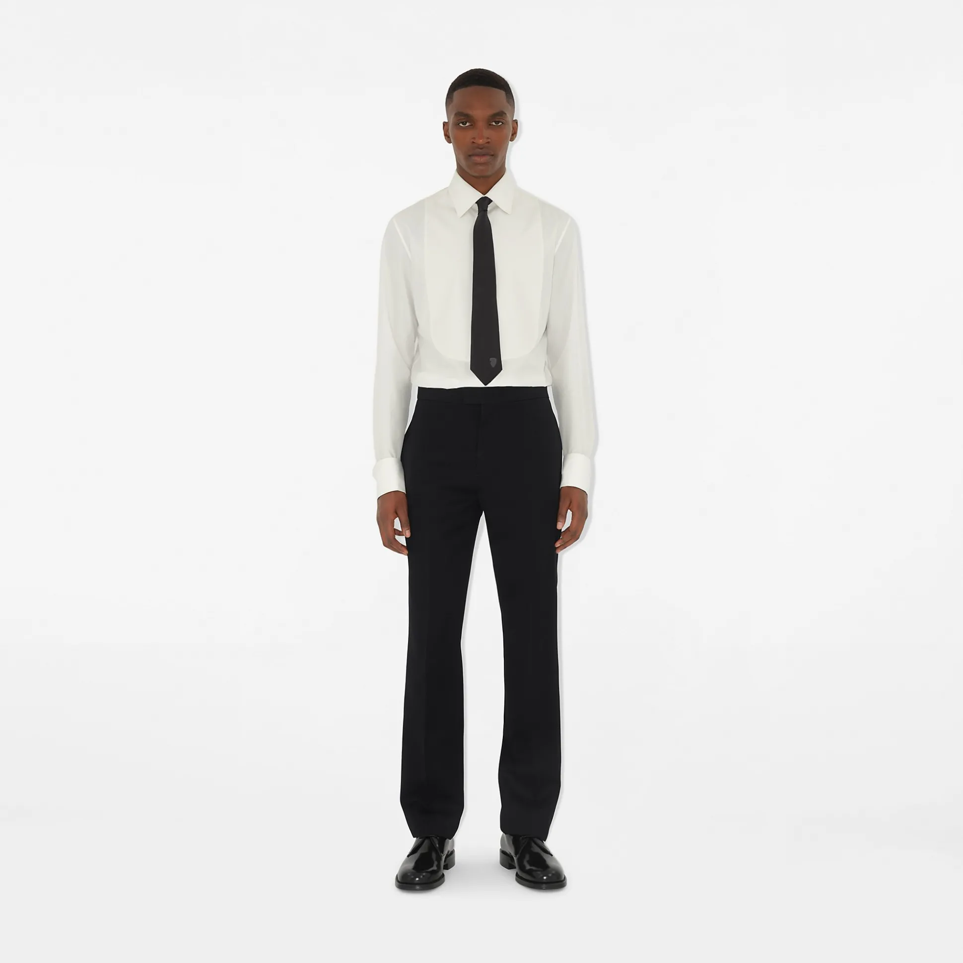 Store Burberry Wool Tuxedo Trousers Black